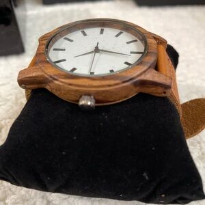 Waisttime wood themed brown men/women watch
